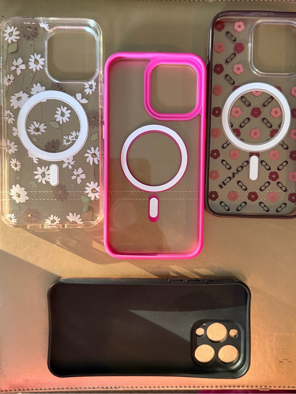 Coach/Kate Spade iPhone 15 Pro Max cases x 4, mag-safe